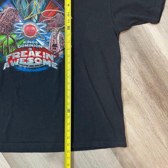 King’s Dominion Amusement Park Graphic Short Sleeve Black Promo T-shirt 2XL - Picture 6 of 6